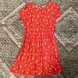 Orangey red SUPER SOFT lightweight summery dress